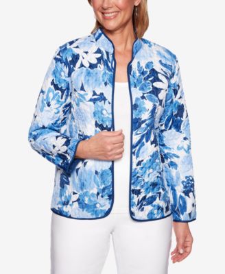 Alfred Dunner - Quilted Floral-Print Jacket