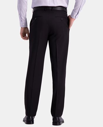 Haggar - Men's Premium Comfort Classic-Fit 4-Way Stretch Wrinkle-Free Flat-Front Dress Pants