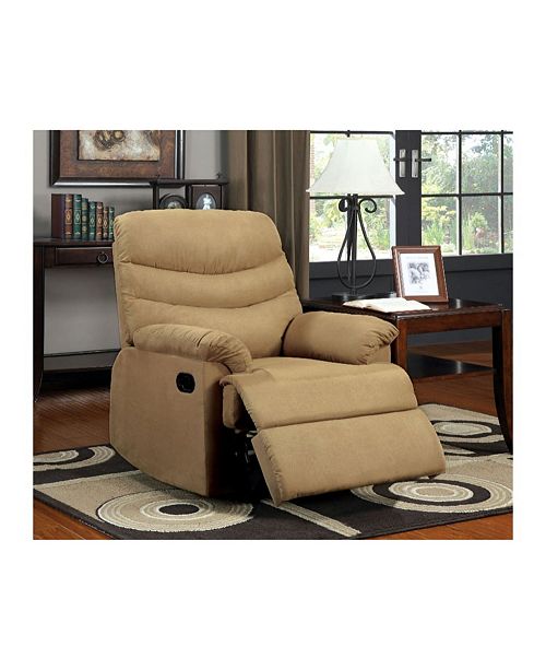 Benzara Pleasant Valley Transitional Recliner Chair With Microfiber Reviews Recliners Furniture Macy S