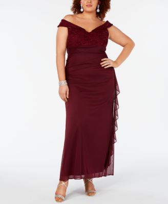 macy's betsy and adam red dress