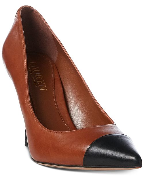 Lauren Ralph Lauren Lindella Leather Pumps Reviews Heels Pumps Shoes Macy S