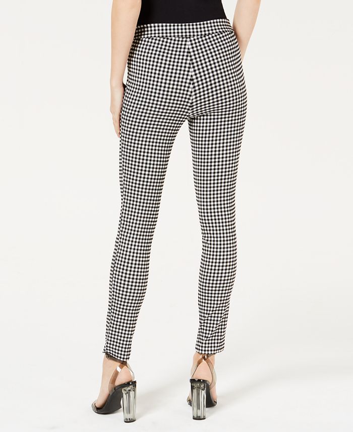Maison Jules Gingham-Checked Pull-On Pants, Created for Macy's - Macy's