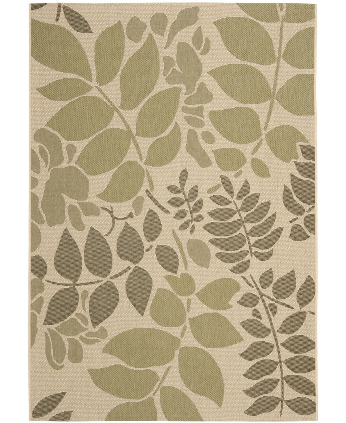 Safavieh Courtyard Cream and Green 8' x 11' Outdoor Area Rug - Cream