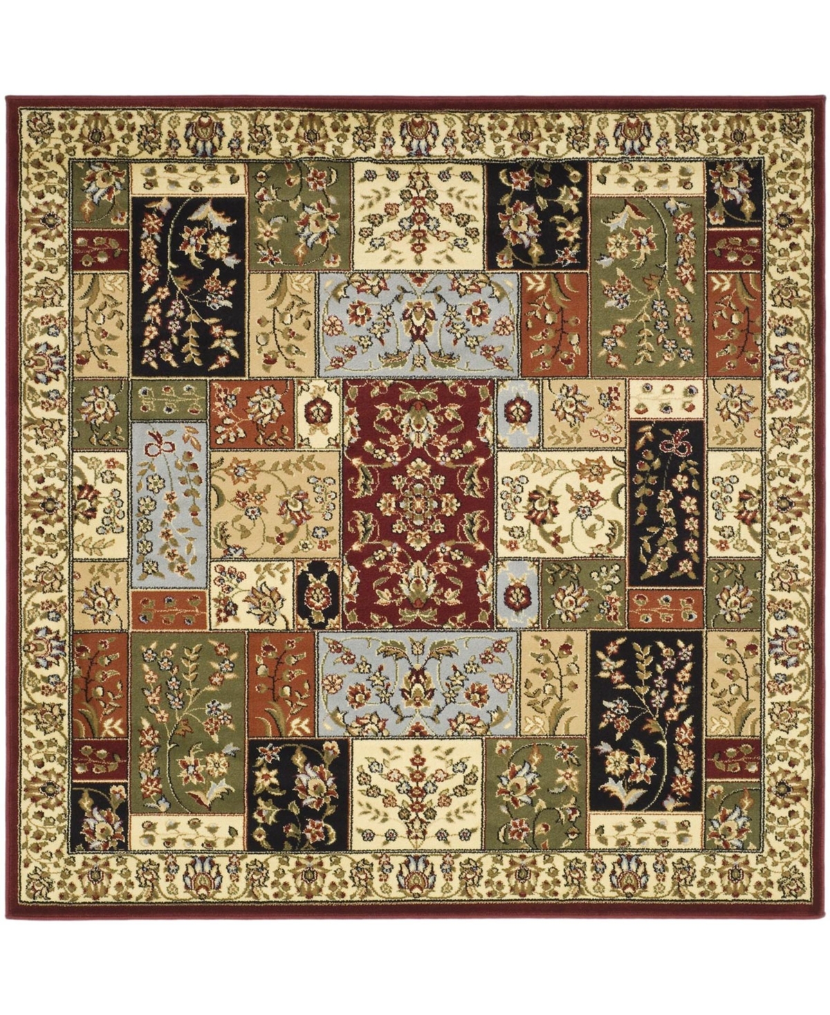 Safavieh Lyndhurst Multi and Ivory 8' x 8' Square Area Rug - Miscellane