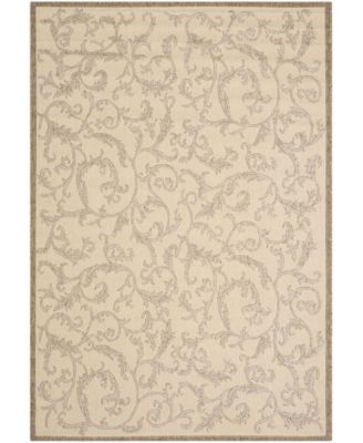 Courtyard CY2653 Natural and Brown 8' x 11' Outdoor Area Rug