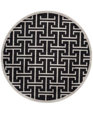 Amherst Anthracite and Light Gray 7' x 7' Round Area Rug