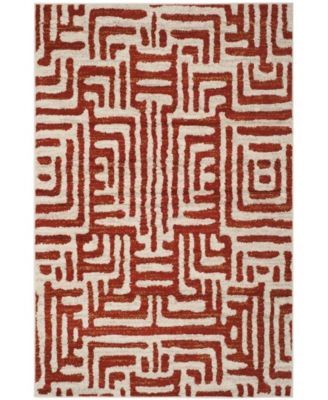 Amsterdam Ivory and Terracotta 6'7" x 9'2" Area Rug