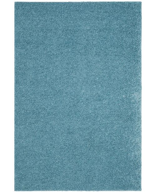 Safavieh Arizona Shag Aqua 4 X 6 Sisal Weave Area Rug Reviews Rugs Macy S