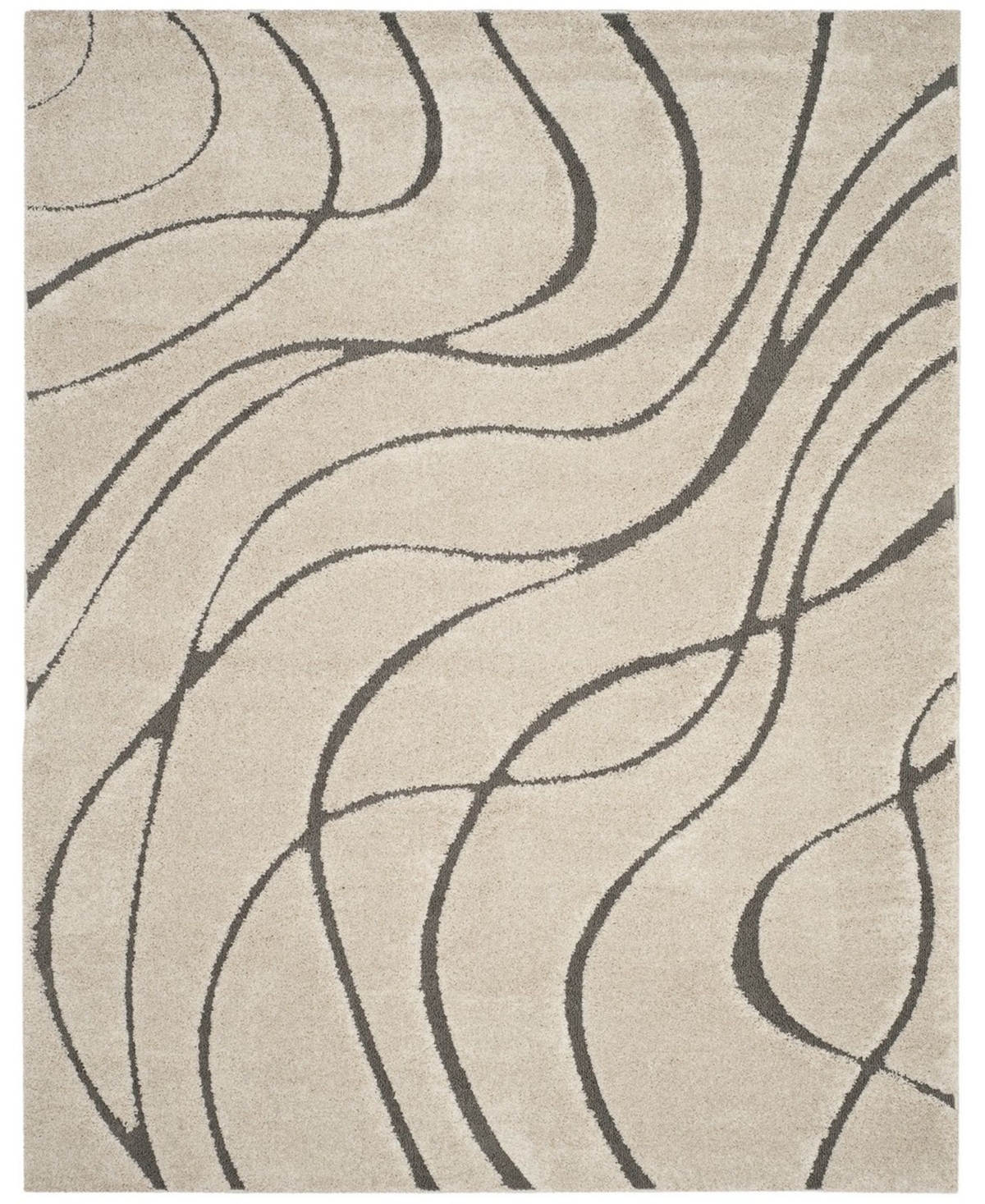 Safavieh Shag 8'6in x 12' Area Rug - Cream/Grey