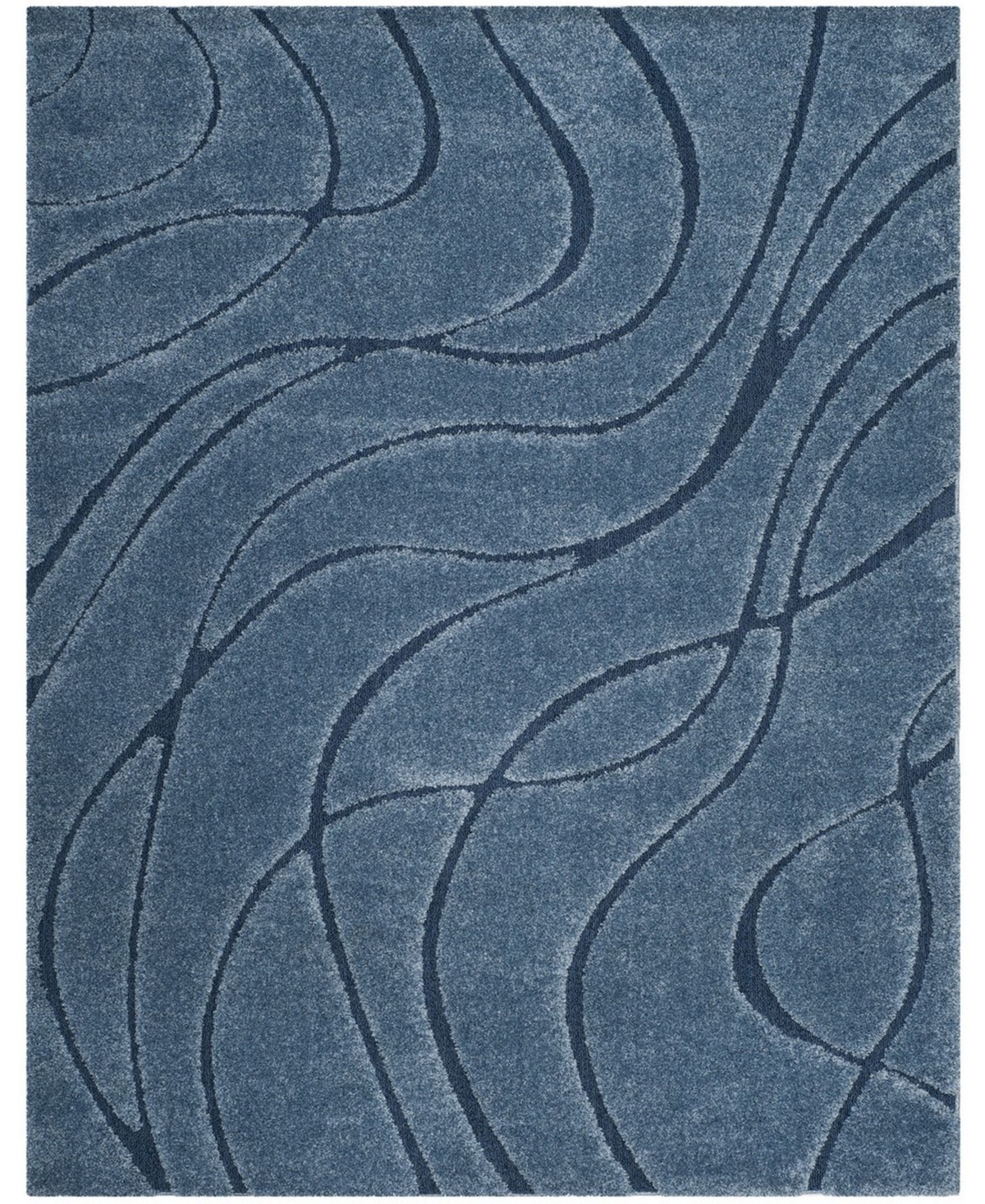 Safavieh Shag 8'6in x 12' Area Rug - Light Blue/Blue