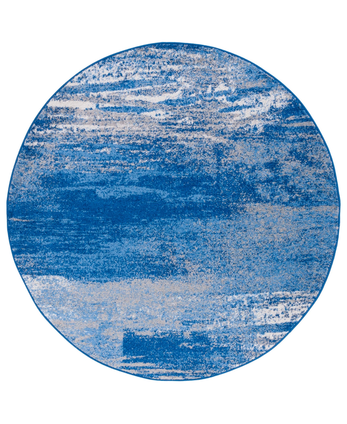 Safavieh Adirondack Silver and Blue 10' x 10' Round Area Rug - Silver