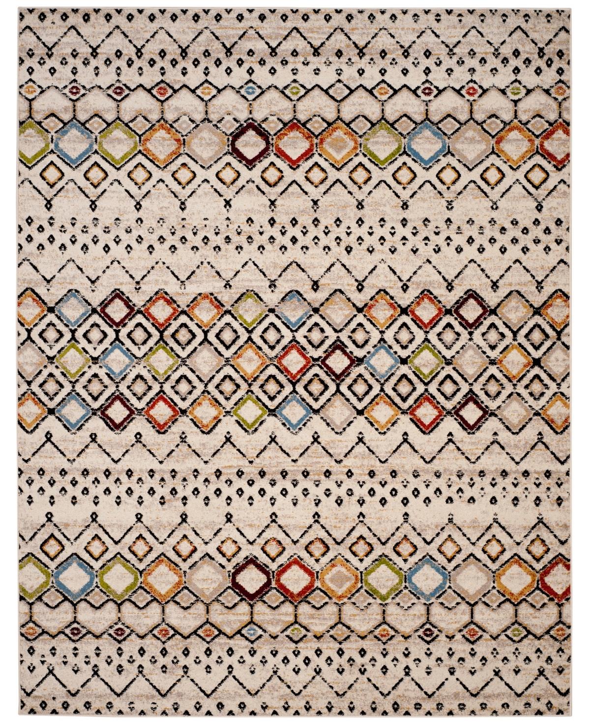 Safavieh Amsterdam Ivory and Multi 12' x 18' Outdoor Area Rug - Ivory