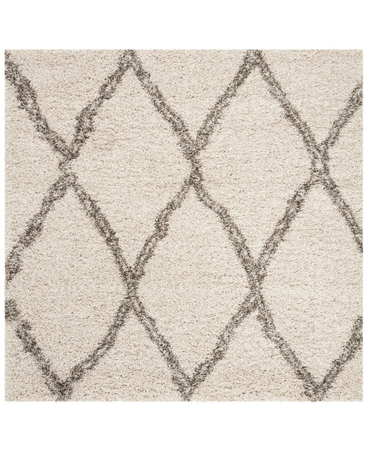 Safavieh Hudson Ivory and Gray 7' x 7' Square Area Rug - Ivory
