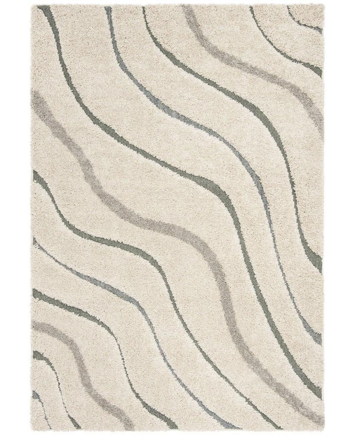 Safavieh Shag 5'3in x 7'6in Area Rug - Cream/Light Blue