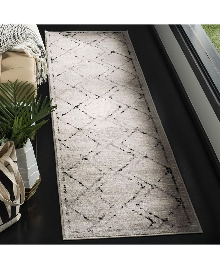 Safavieh Skyler Ivory and Grey 2' x 10' Runner Area Rug Macy's