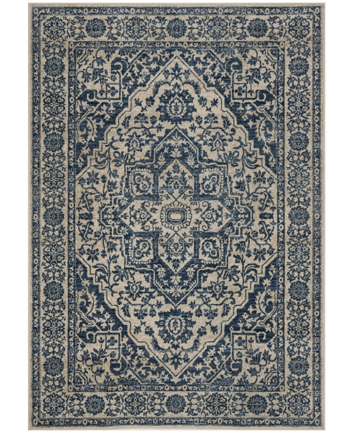 Safavieh Brentwood Navy and Light Gray 8' x 10' Area Rug - Navy
