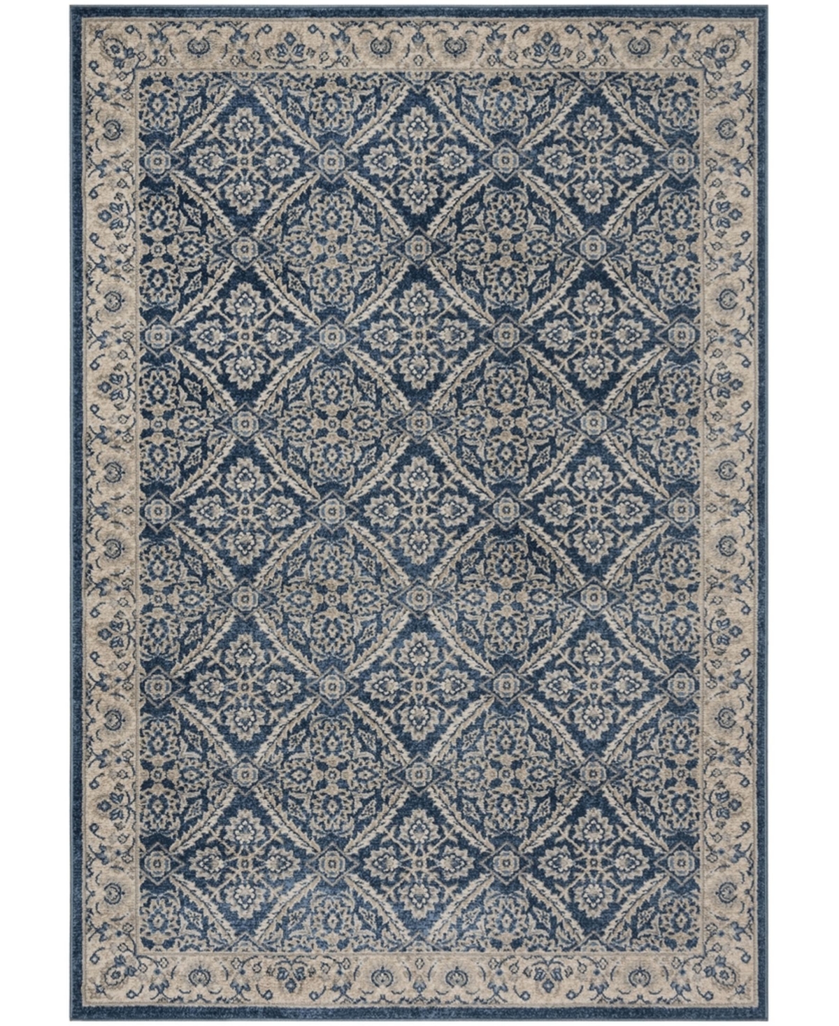 Safavieh Brentwood Navy and Creme 8' x 10' Area Rug - Navy