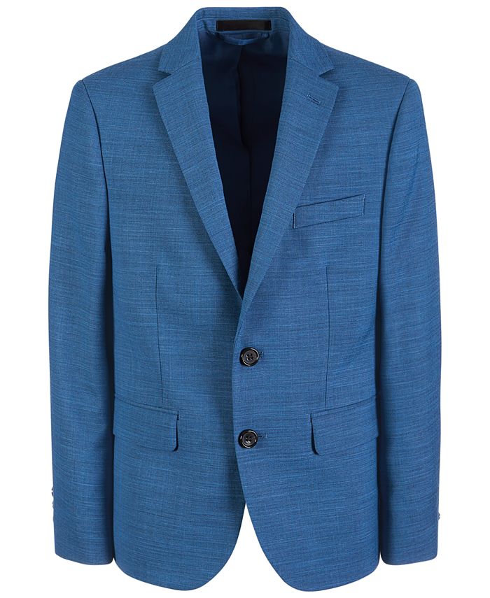 Ralph Lauren Big Boys Classic-Fit Stretch Blue Suit Jacket - Macy's
