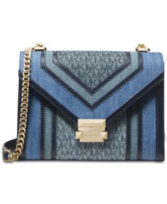 michael kors denim shoulder bag