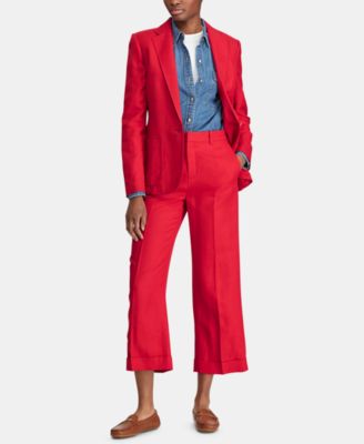 Lauren Ralph Lauren Linen Lightweight Wide-Leg Pants