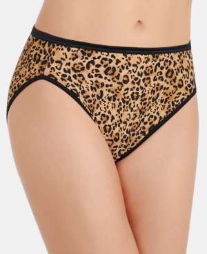 Shop Vanity Fair Illumination Hi-cut Brief Underwear 13108, Also Available In Extended Sizes In Toffee Leopard