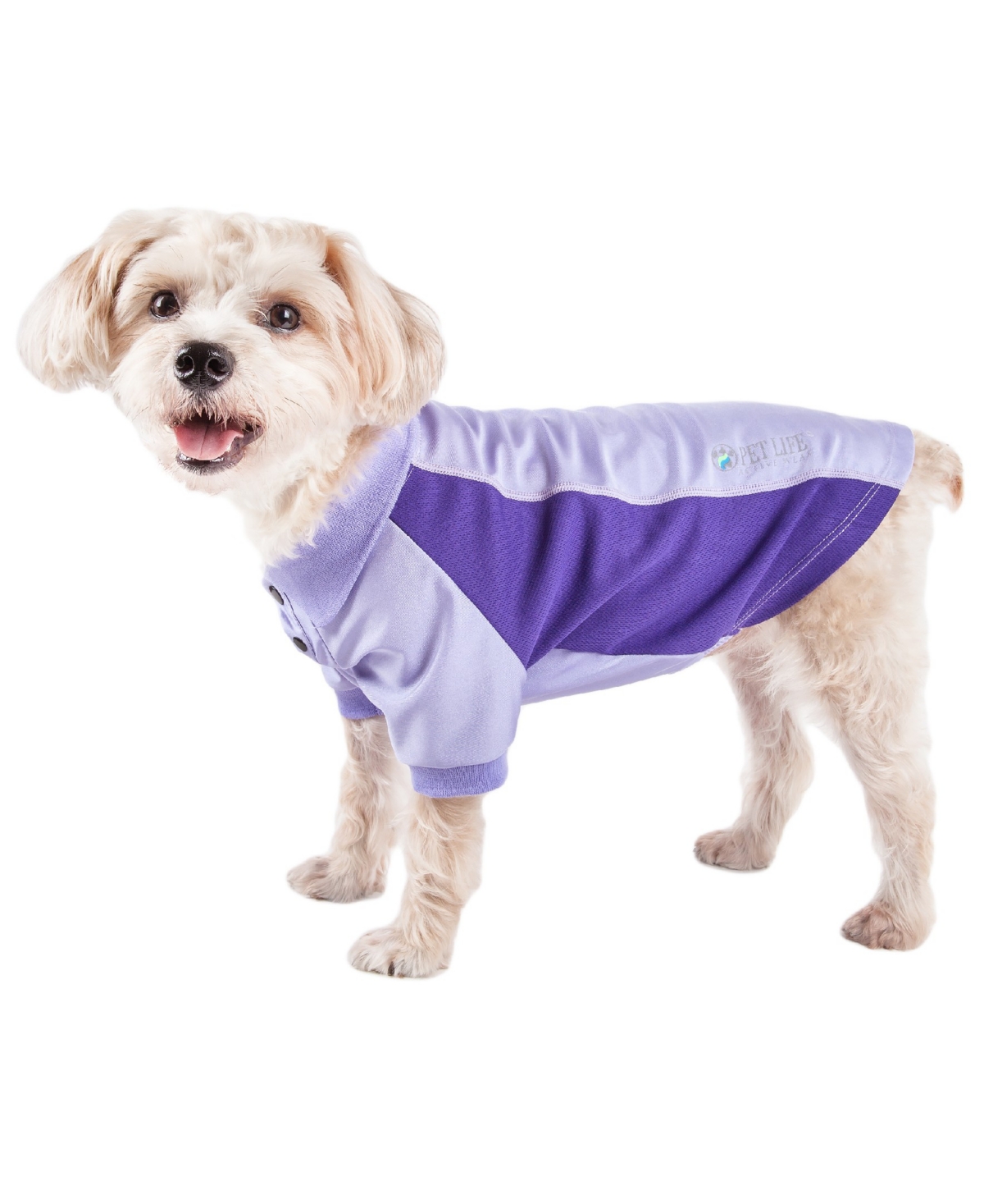 Active 'Barko Pawlo' Relax Stretch Performance Dog Polo T-Shirt - Purple