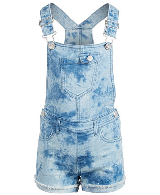 Epic Threads Big Girls Tie-Dyed Denim Shortalls, Created for Macy's ...