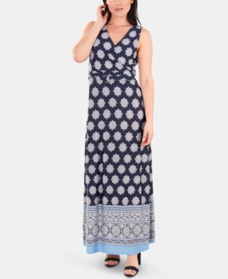 NY Collection - Printed Wrap Dress