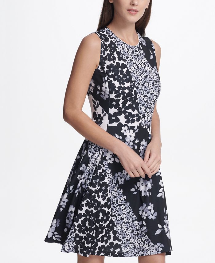DKNY Floral Printed Aline Dress, Created for Macy's Macy's