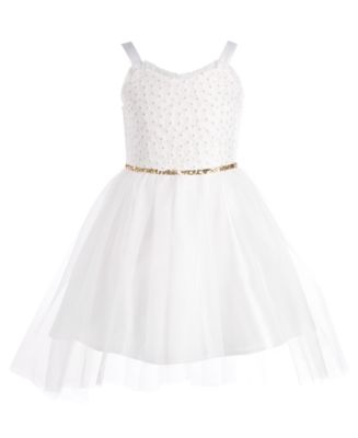 Pink & Violet Little Girls Glitter Lace Dress - Macy's