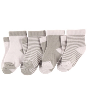 Luvable Friends Basic Socks 4-Pack 0-24 Months