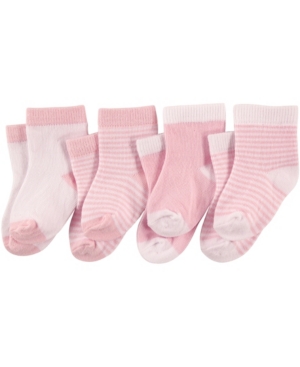 Luvable Friends Basic Socks 4-Pack 0-24 Months