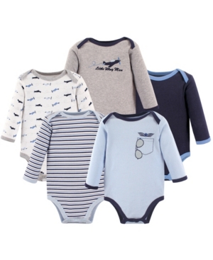 Luvable Friends Long-Sleeve Bodysuits 5-Pack 0-24 Months
