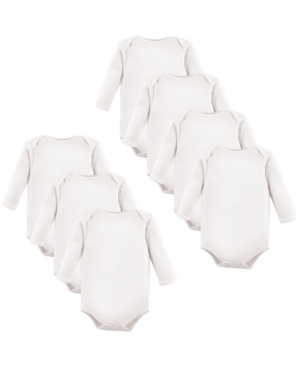 Luvable Friends Long-Sleeve Bodysuits 7-Pack White Long Sleeve 0-24 Months