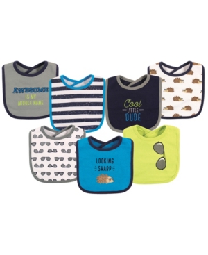 Hudson Baby Drooler Bibs 7-Pack Hedgehog One Size