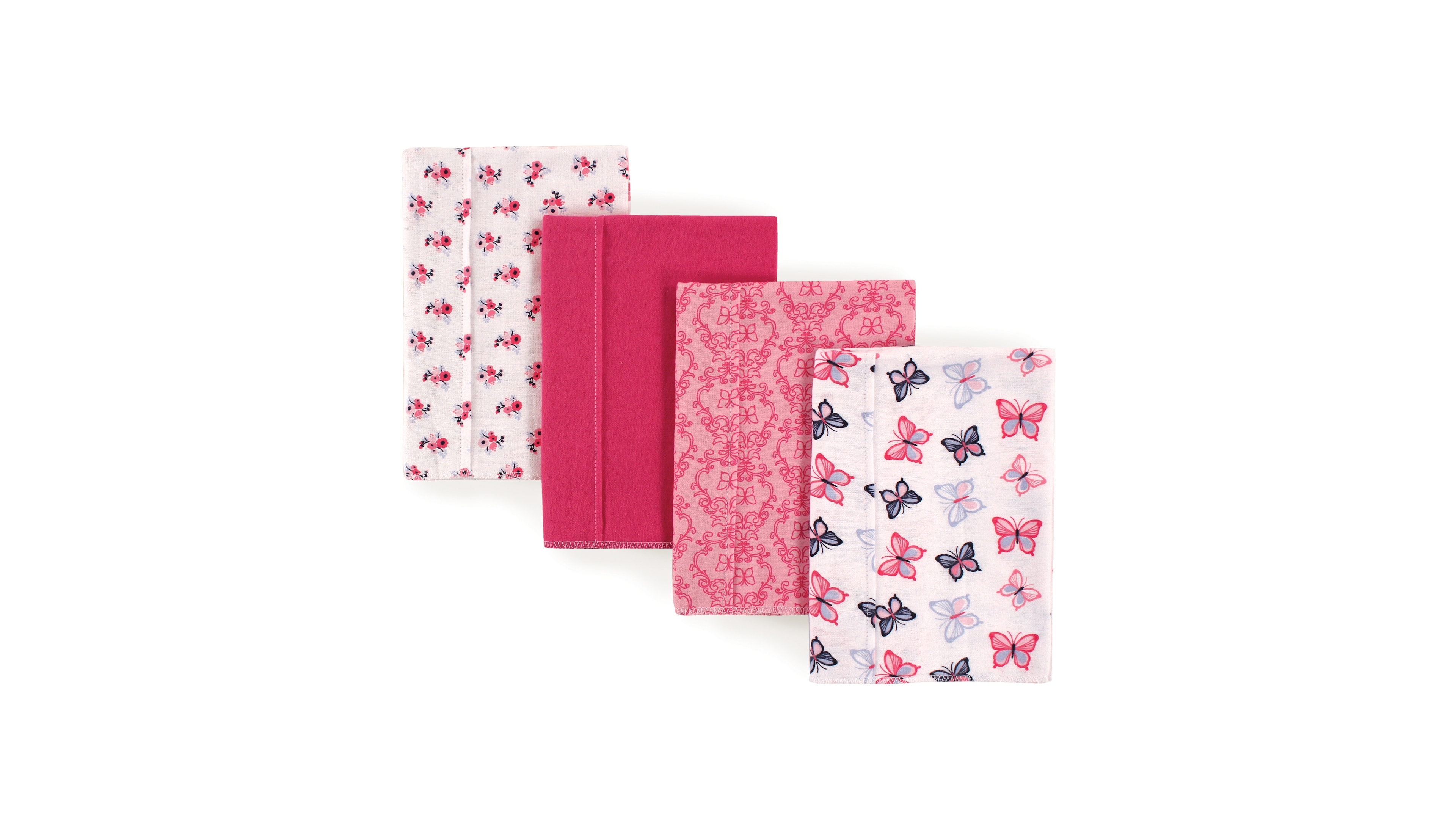 Hudson Baby Girls Cotton Flannel Burp Cloths