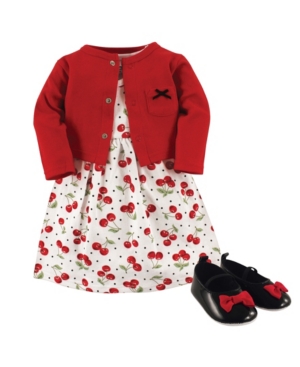 Hudson Baby Dress Cardigan and Shoes 3-Piece Set 0-18 Months