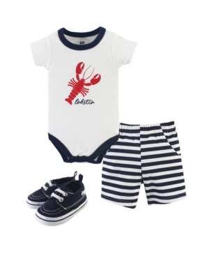 Hudson Baby Bodysuits Shorts and Shoes 3-Piece Set 0-18 Months