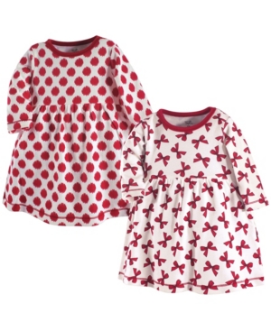 Touched by Nature Baby and Toddler Girls Winter Woodland Youth Long-Sleeve Dresses Pack of 2