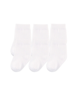Touched By Nature Organic Cotton Socks 6-Pack White 0-24 Months