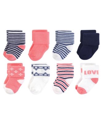8Pk Natural Terry Socks