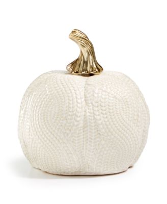 Martha Stewart Collection - Harvest Small Ceramic White Pumpkin