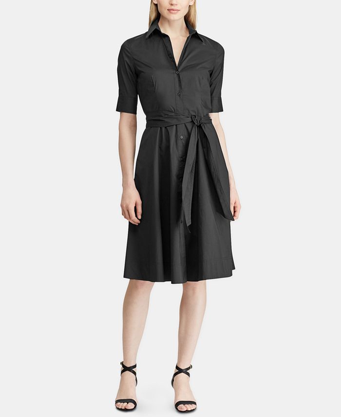 Lauren Ralph Lauren Petite Fit & Flare Shirtdress - Macy's
