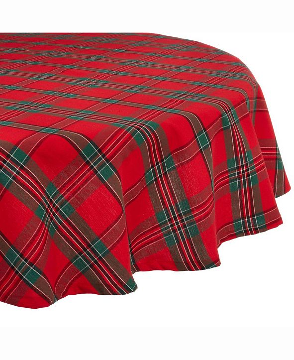 Design Imports Design Import Holiday Plaid Tablecloth 70