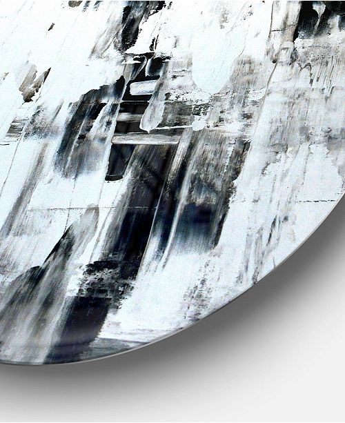 Design Art Designart Grey And Yellow Blur Abstract Abstract