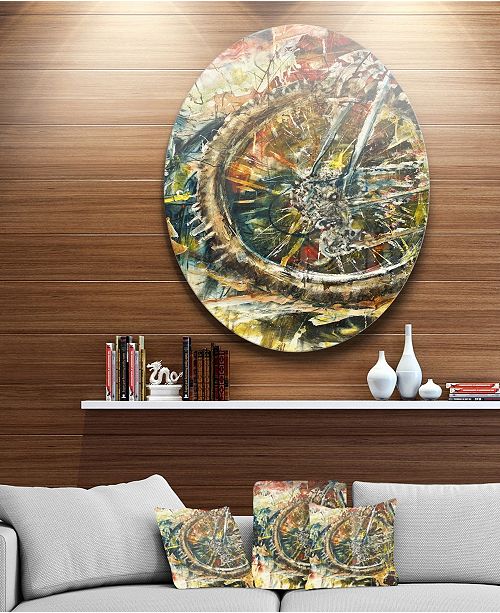 Design Art Designart Mountain Bike Oil Painting Disc Abstract