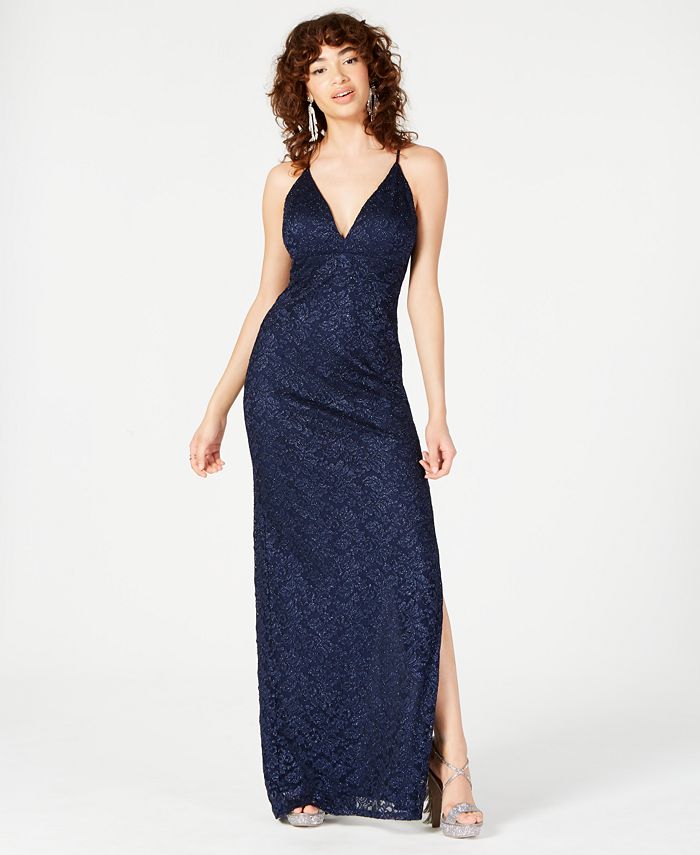 Emerald Sundae Juniors' Glitter Lace ALine Dress Macy's