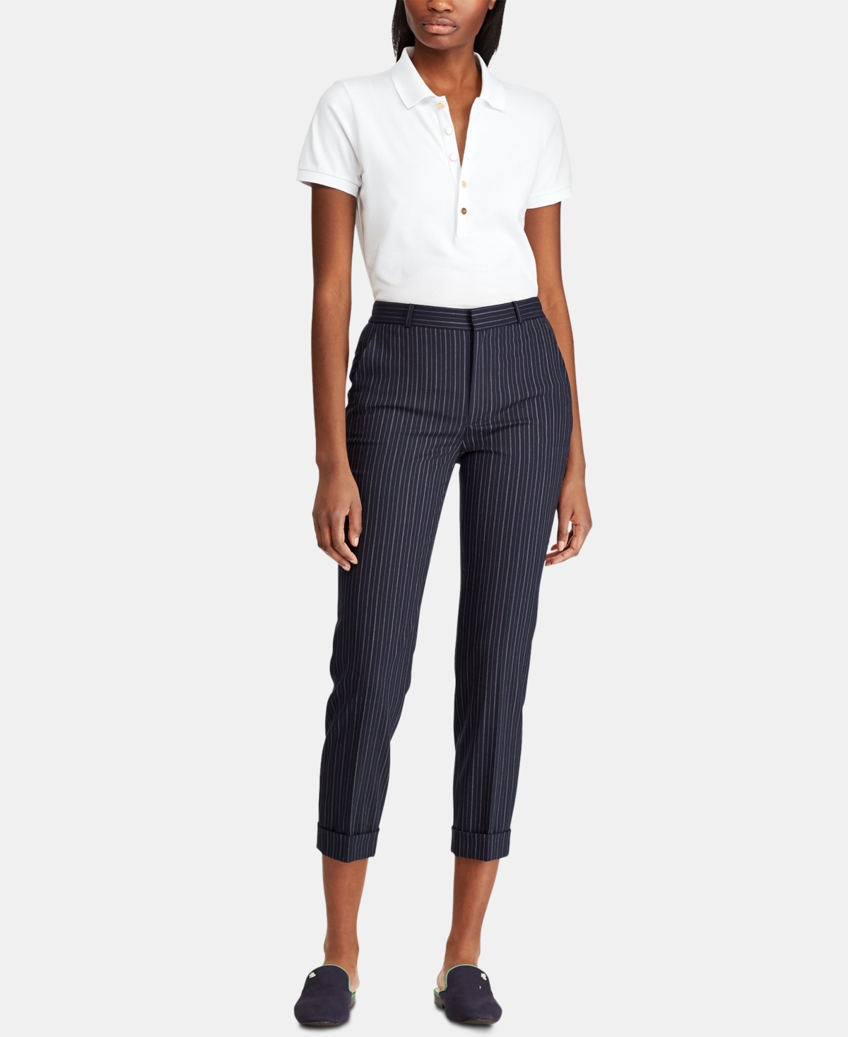 Ralph Lauren Petite Stretch Polo In White