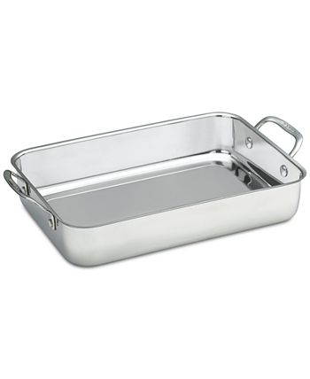 Cuisinart 7117-14RR 14-Inch Chef's-Classic Cookware-Collection, Lasagna Pan  w/Stainless Roasting Rack, Stainless Steel