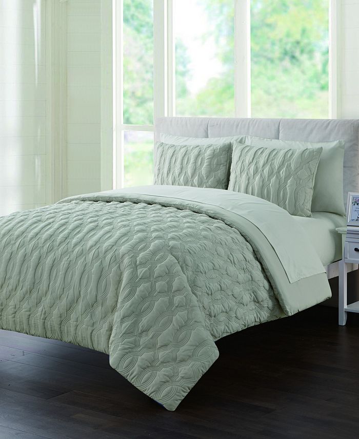 VCNY Home Linx Embossed 7 Piece King Bed In A Bag Macy's